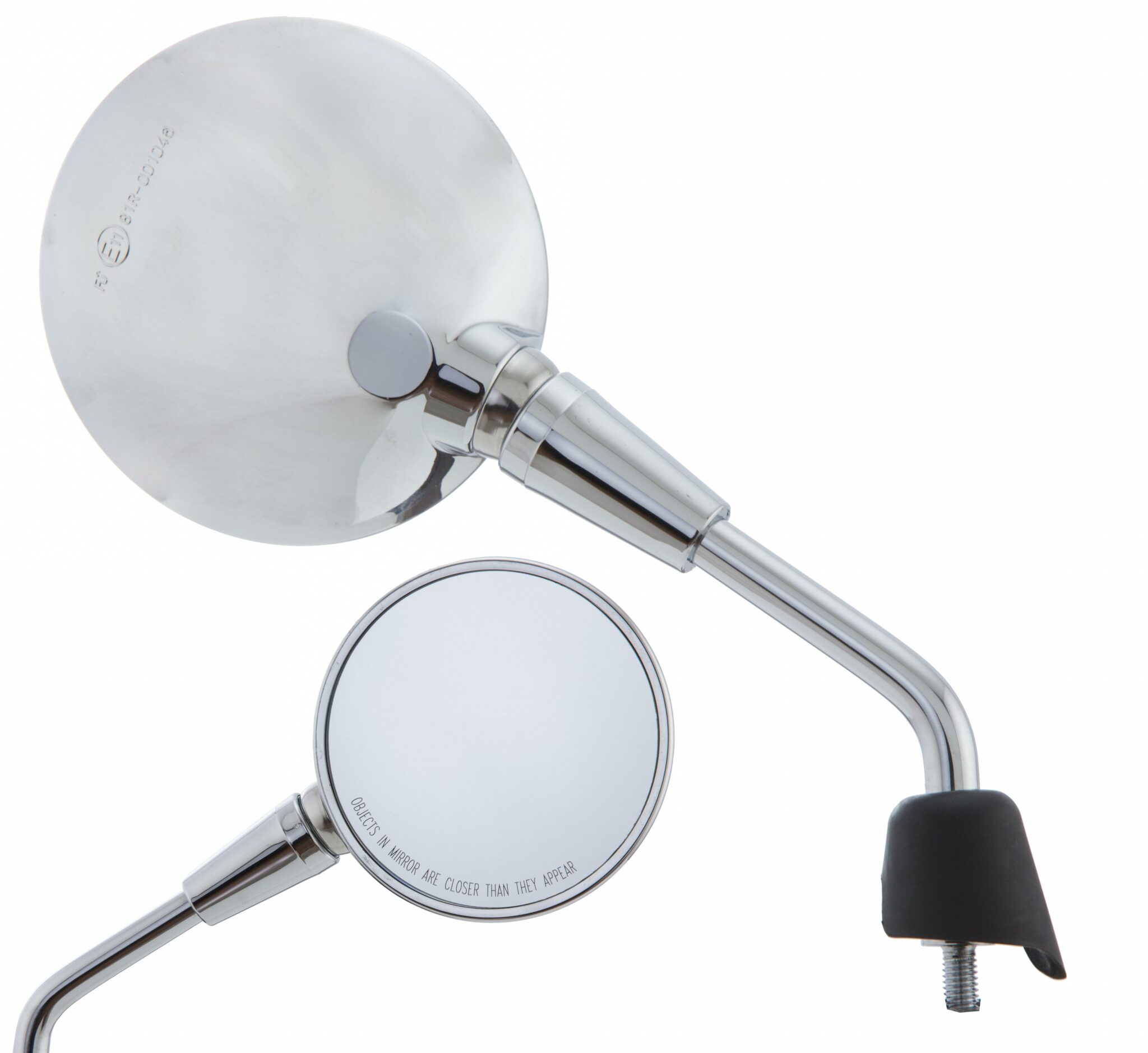 Espejos Cortos Para Vespa GTS, GTV, LXV – Color Negro, Rosca M8 – Set De 2 Unidades